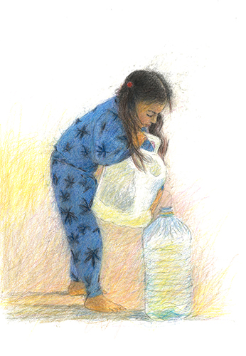 Girl Carrying water